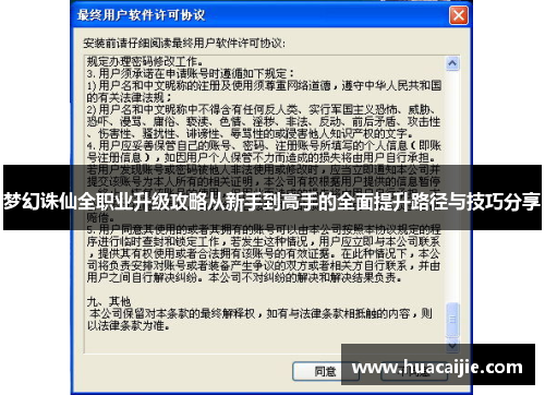 梦幻诛仙全职业升级攻略从新手到高手的全面提升路径与技巧分享